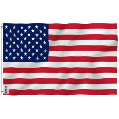 ANLEY 1.3 ft. x 0.83 ft. USA Car Flag with 1 ft. Flagpole A.Flag