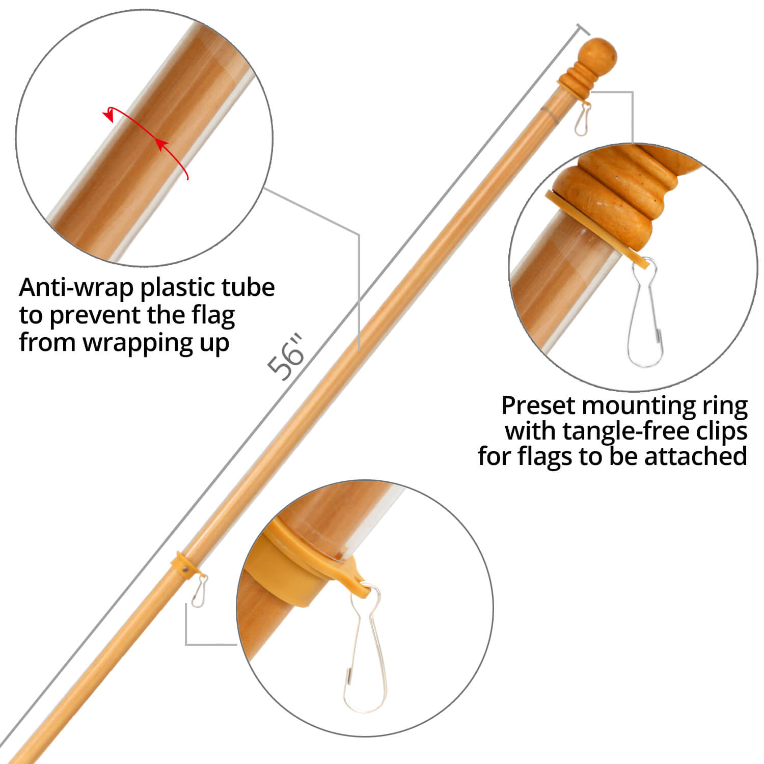 Wooden House Flagpole