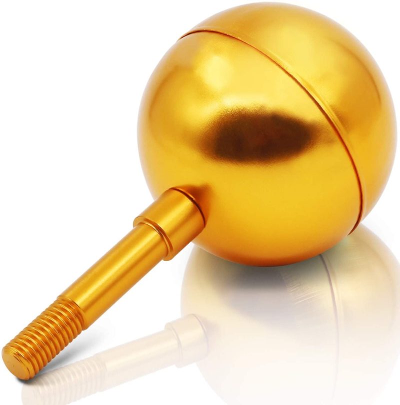 3" Flagpole Ball Topper Ornament (Gold)
