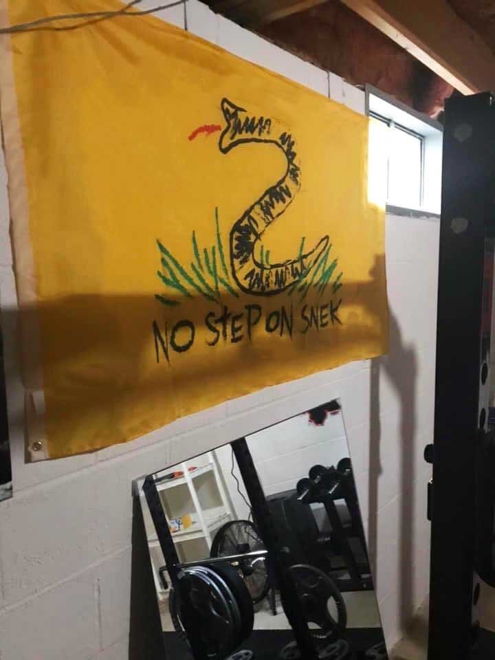 No Step On Snek Flag - Outdoor Flags & Banners / Outdoor Décor