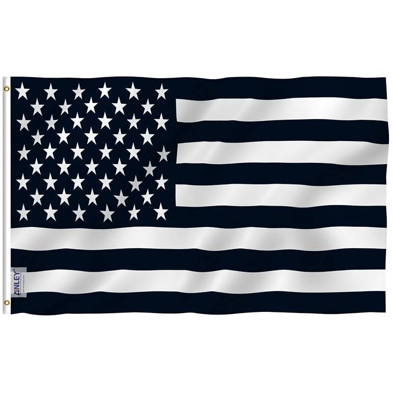 Black and White US flag