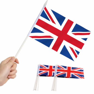 United Kingdom Stick Flags 5x8 Inch (Pack of 12)
