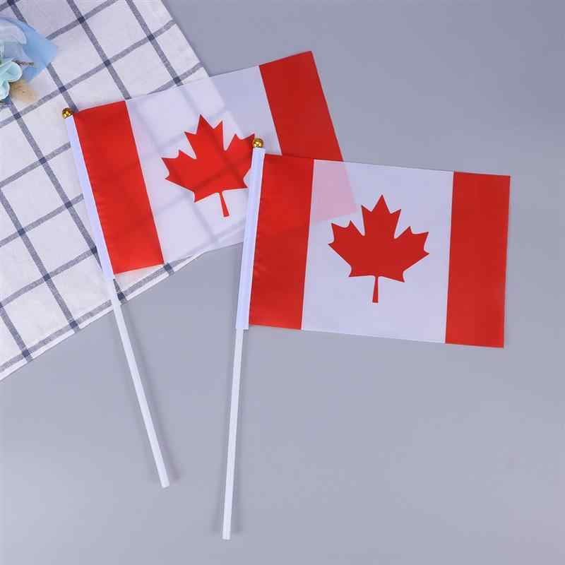Canada Stick Flags 5x8 Inch (Pack of 12) - Anley Flags