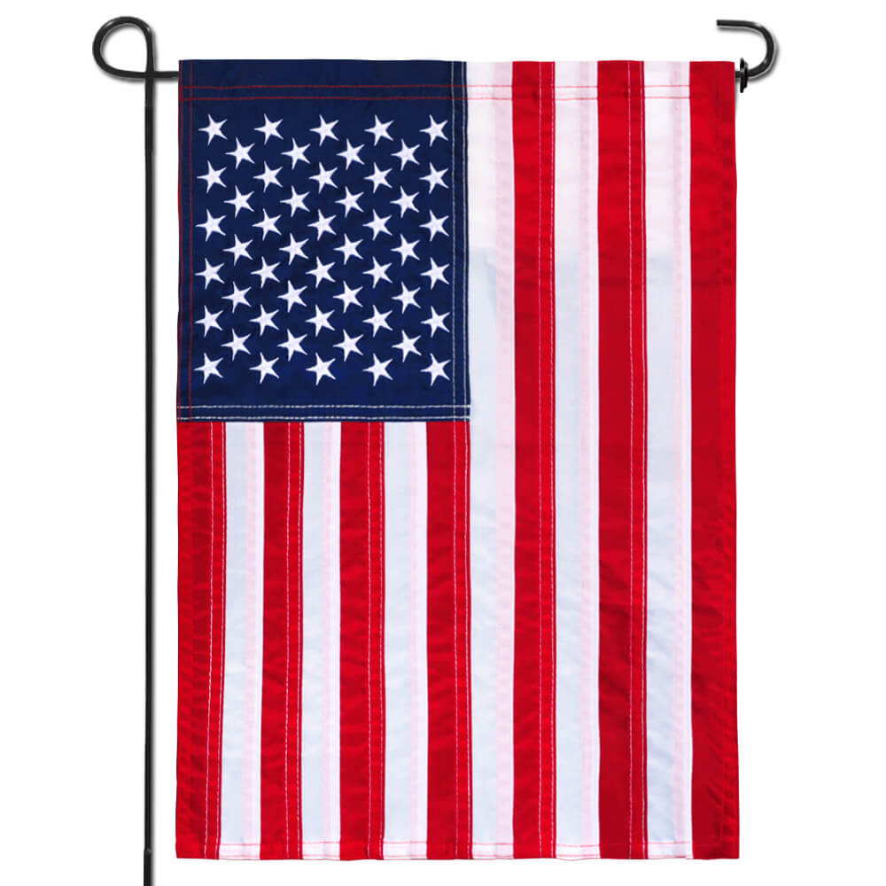 Anley American US Garden Flag USA Patriotic Yard Flags Embroidered 18x12.5 in