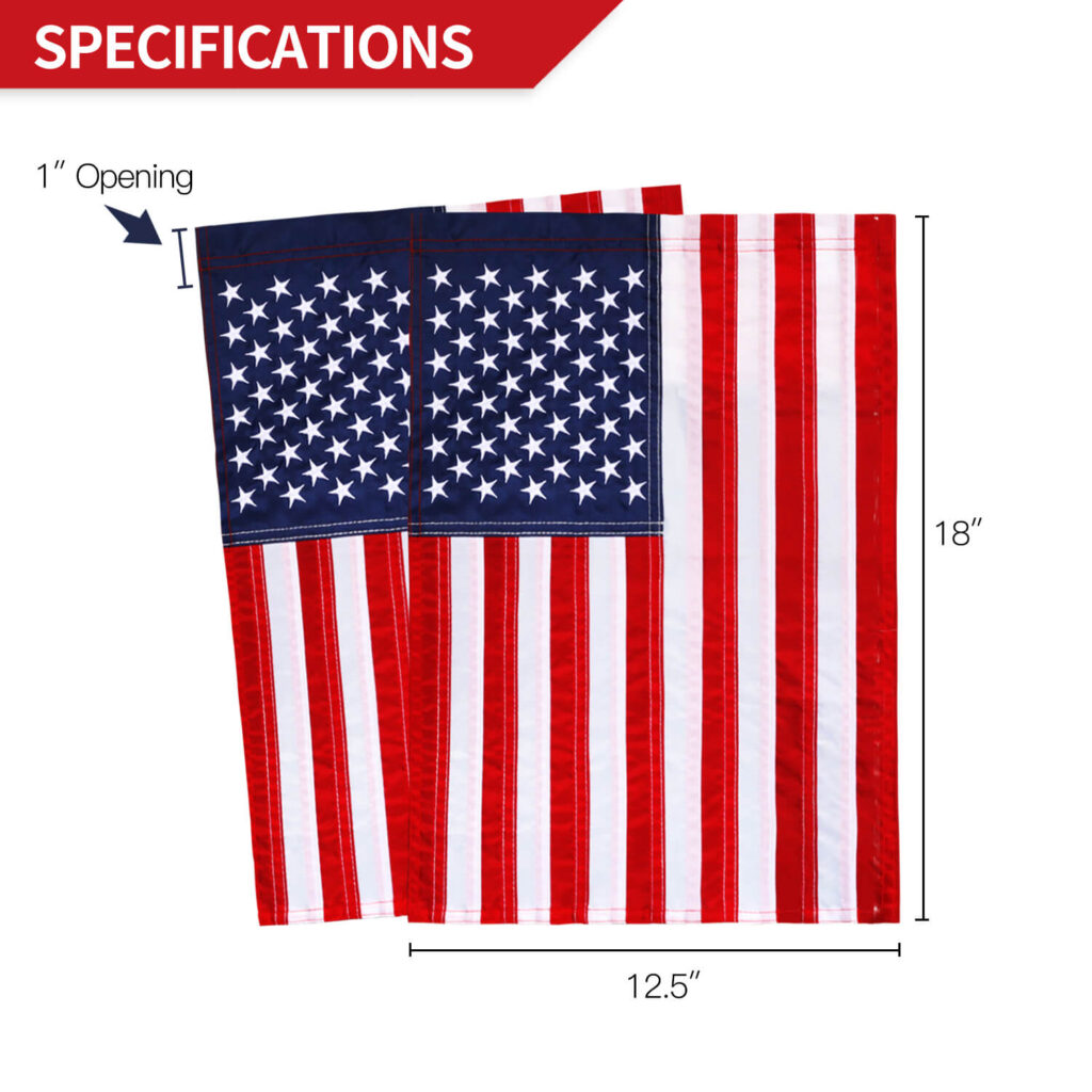 Briarwood Lane USA Garden Flag – 12.5x18 Stars & Stripes, Double-Sided, All-Weather Polyester