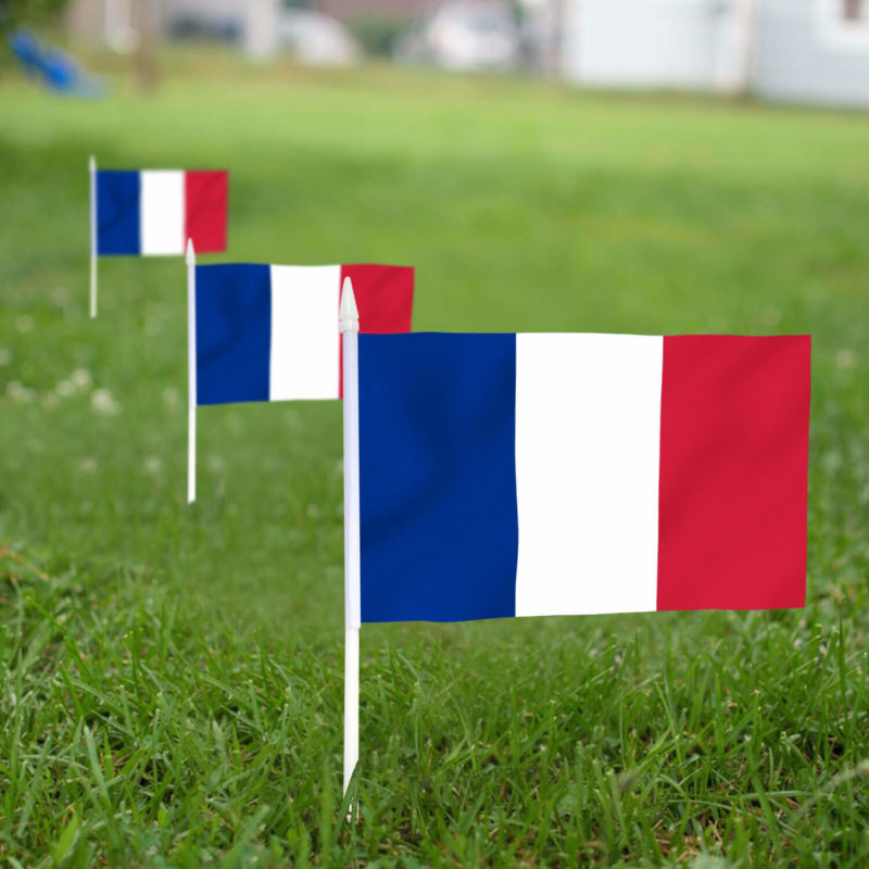 France Stick Flags 5x8 Inch (Pack of 12) - Image 3