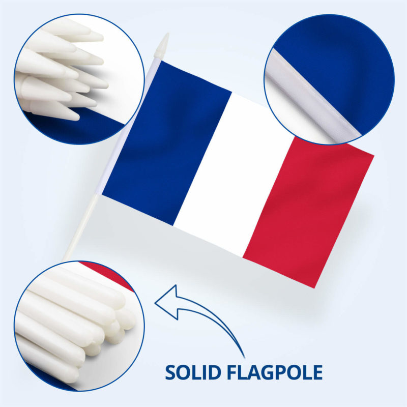 France Stick Flags 5x8 Inch (Pack of 12) - Image 5