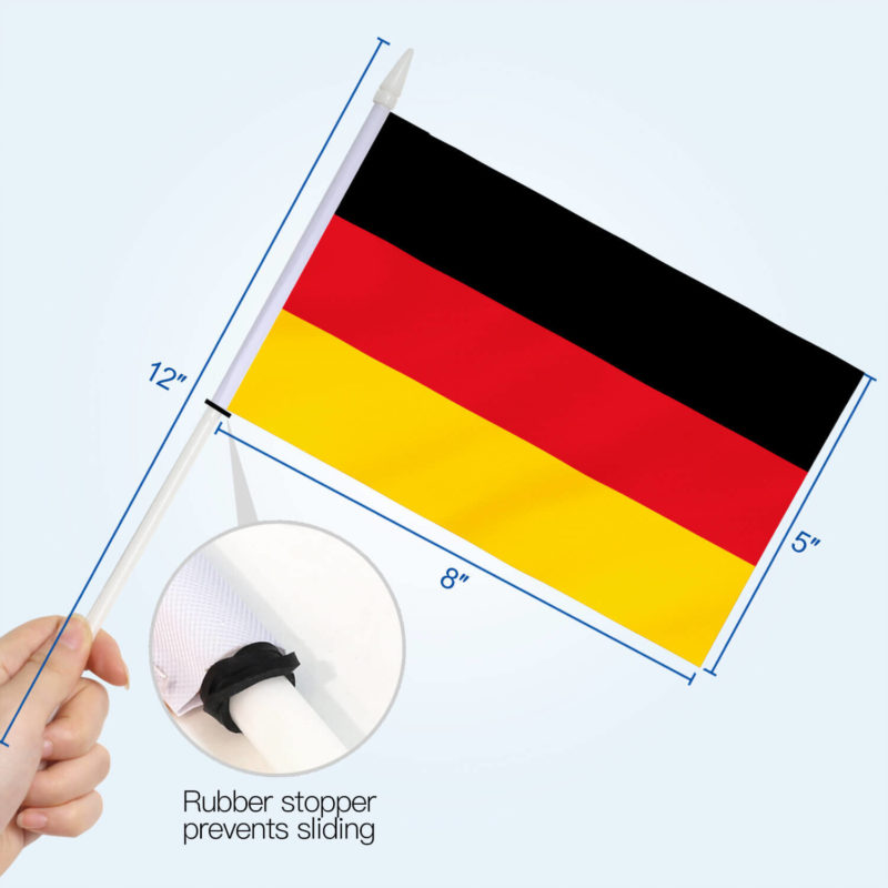 Germany Stick Flags 5x8 Inch (Pack of 12) - Image 4