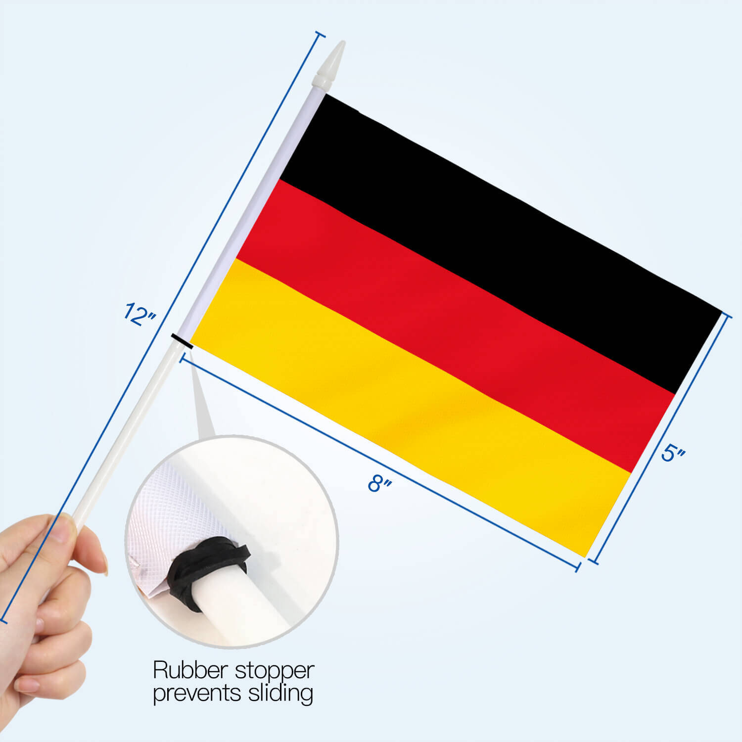 Anley Französisch 5x8 Zoll Handgehaltene Mini-Flagge mit 12