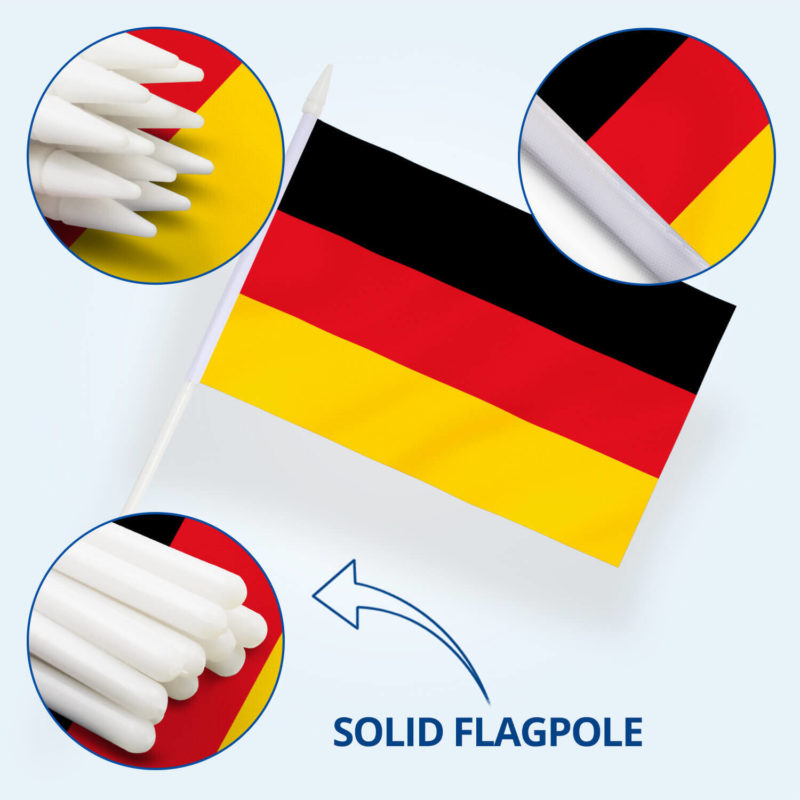Germany Stick Flags 5x8 Inch (Pack of 12) - Image 5