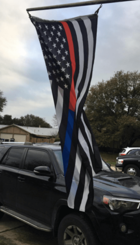 Fly Breeze 3x5 foot Thin Blue and Red Line USA Flag photo review