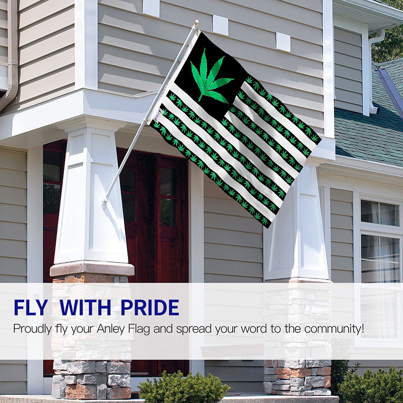 Marijuana leaf flag