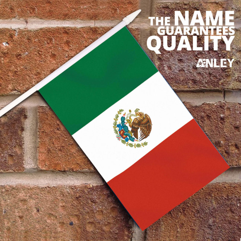 Mexico Stick Flags 5x8 Inch (Pack of 12) - Image 2