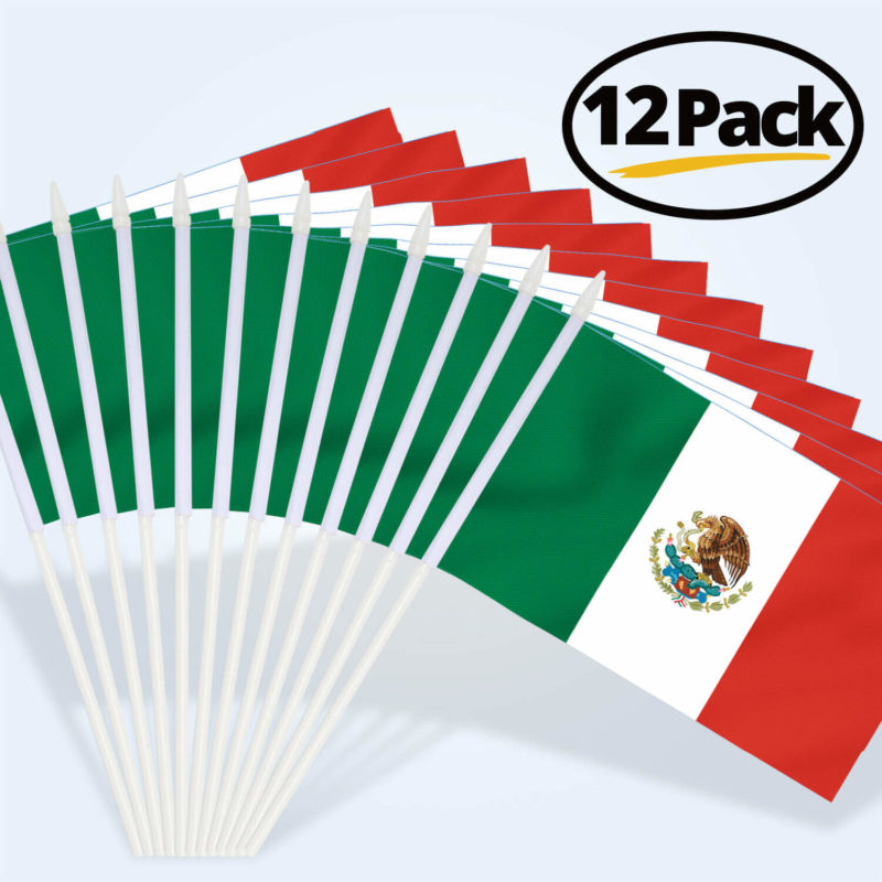Mexico Stick Flags 5x8 Inch (Pack of 12) - Image 6