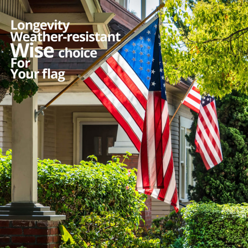 Pine Wooden House Flag Pole 56 In - Image 3