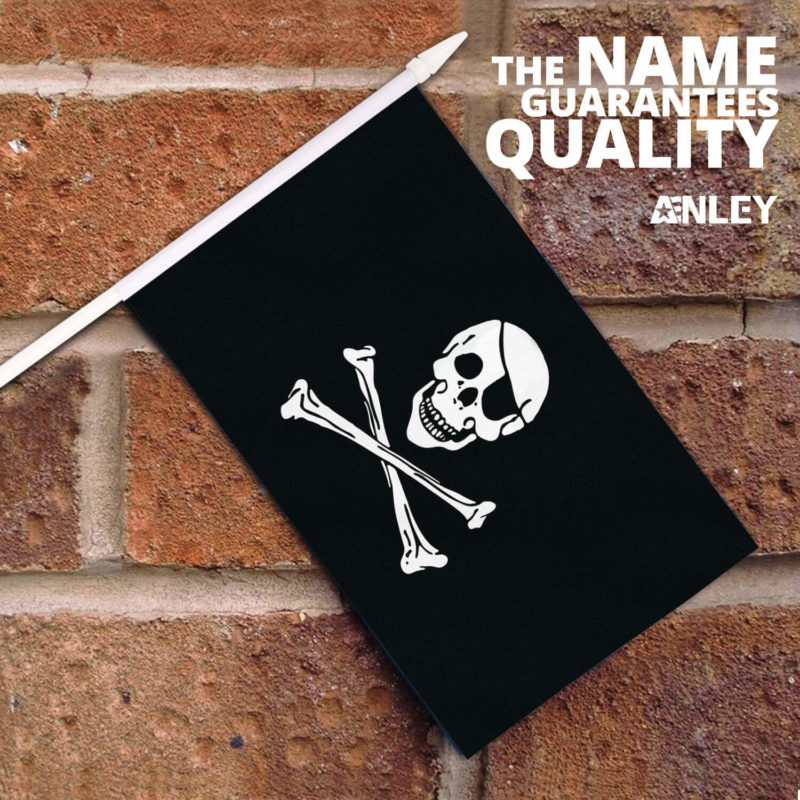 Jolly Roger Stick Flags 5x8 Inch (Pack of 12) - Image 2