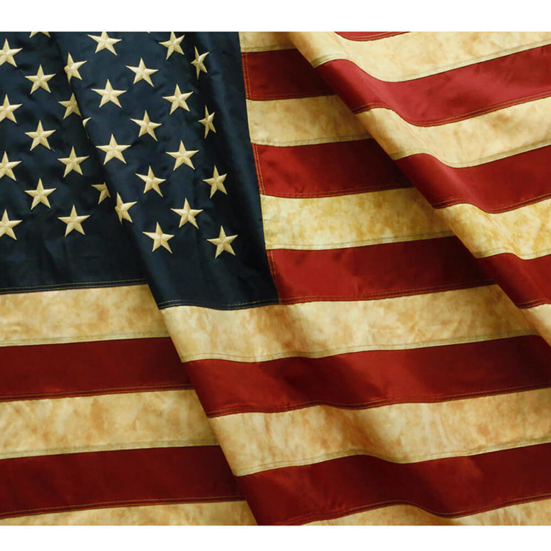 Tea Stained USA Nylon Flag