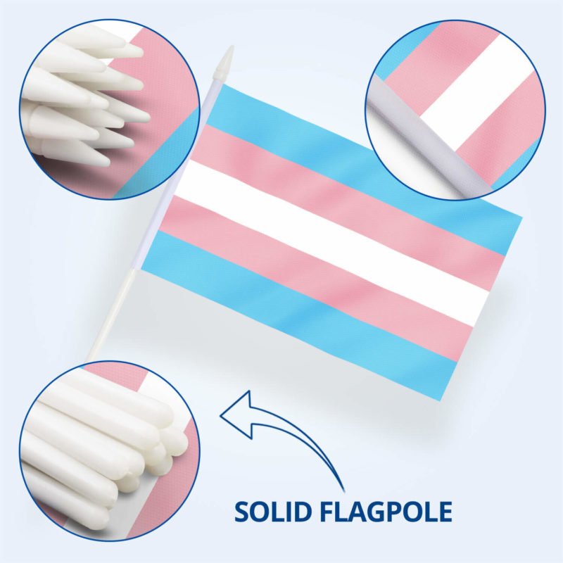 Transgender Stick Flags 5x8 Inch (Pack of 12) - Image 5