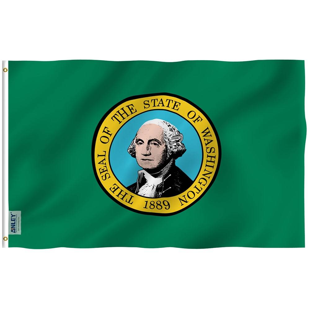 Anley Fly Breeze 3x5 Foot Washington State Flag Vivid Color and UV Fade Resist 