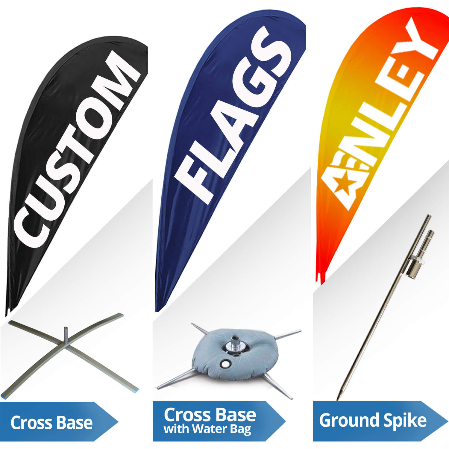 Details about   Anley Custom Advertising Teardrop Flag Double Sided Commercial Banner 
