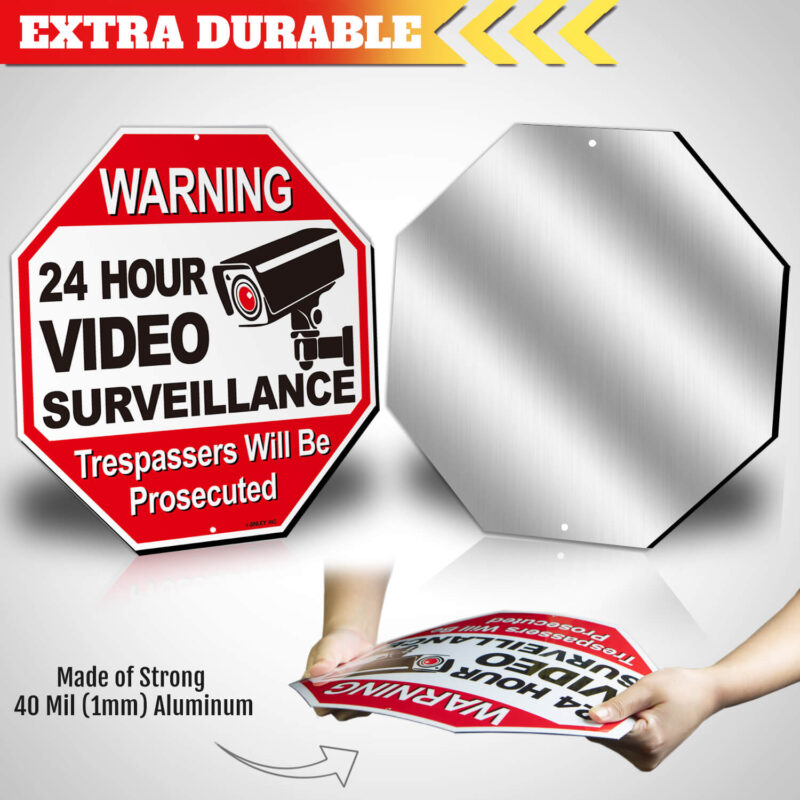 24 Hour Video Warning Sign