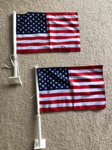 American Car Window Flags (2 Pack) - 17" x 11" photo review