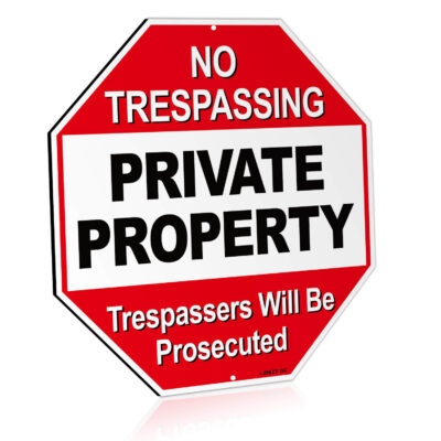 Private Property Warning Sign