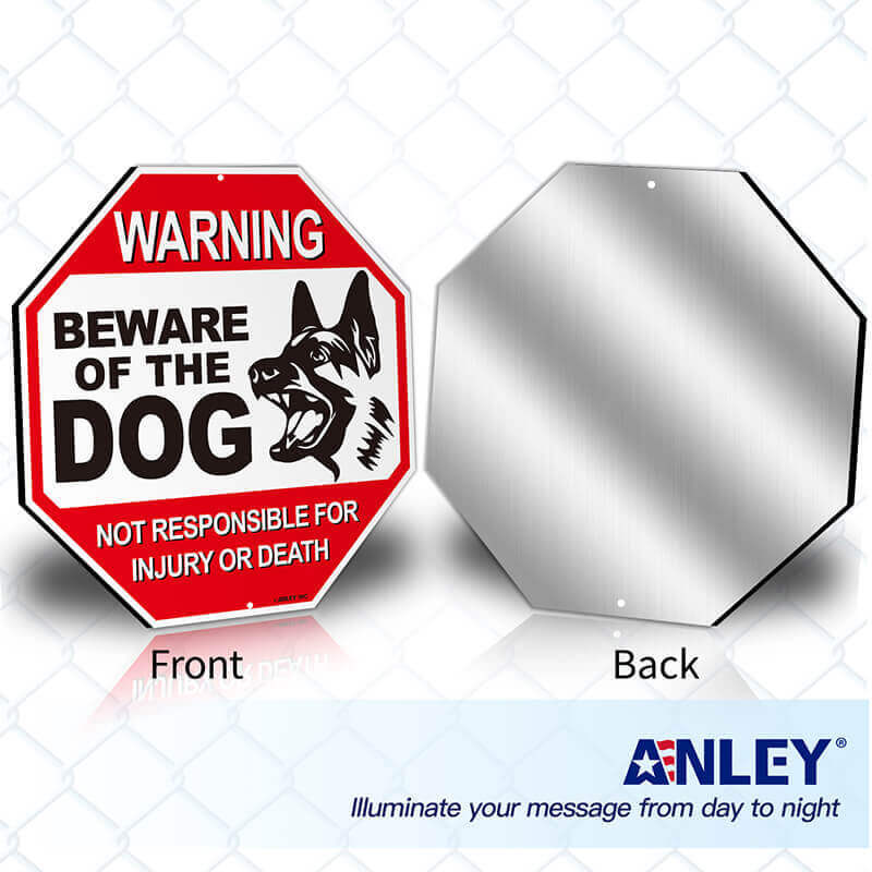 beware of dog sign