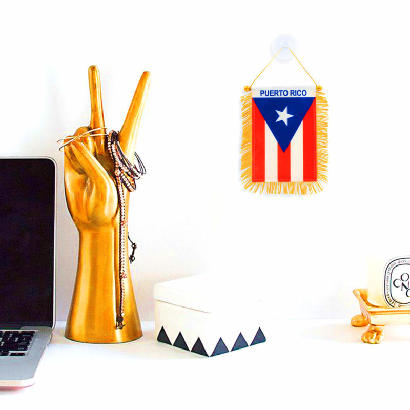 Fringed Puerto Rican Mini Banner 4 X 6 Inch - Image 6