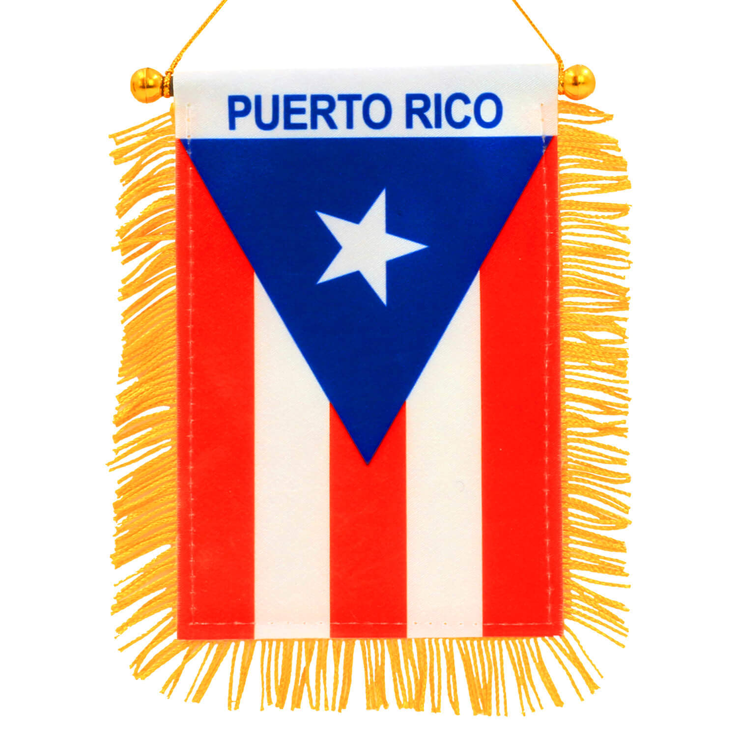 Coqui Puerto Rico Mini Bannière Drapeau Pour Voiture & Home Fenêtre Miroir Suspendu 2 faces 