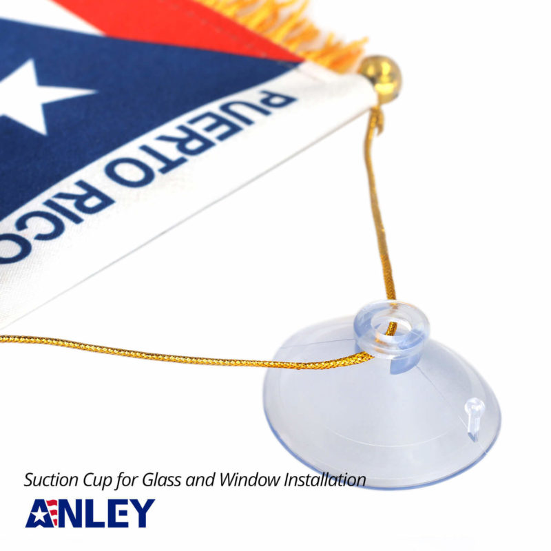 Fringed Puerto Rican Mini Banner 4 X 6 Inch - Image 2