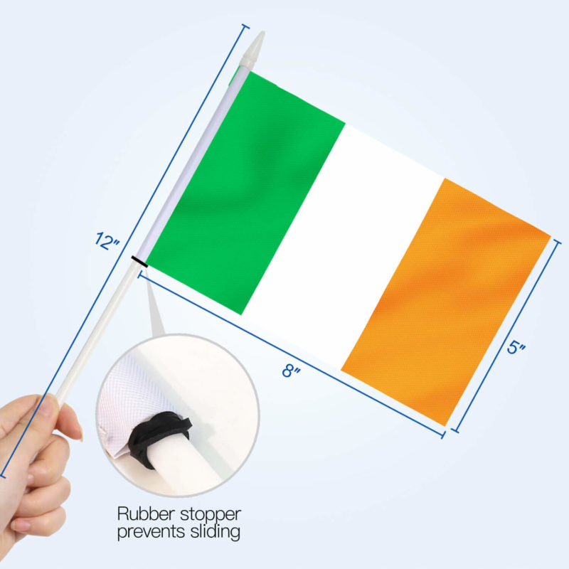 Ireland Stick Flags 5x8 Inch (Pack of 12) - Image 4