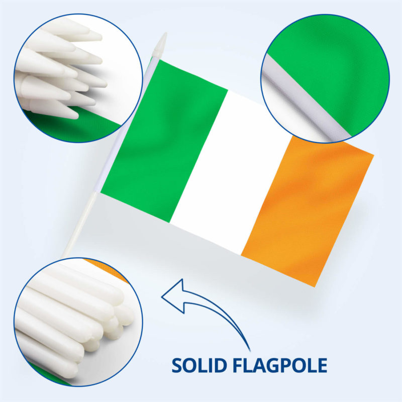 Ireland Stick Flags 5x8 Inch (Pack of 12) - Image 5