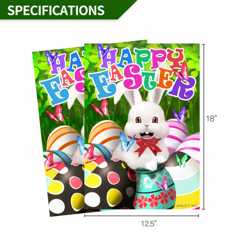 Happy Easter Bunny Garden Flag 18 x 12.5 Inch - Image 7