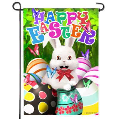 easter bunny garden flag