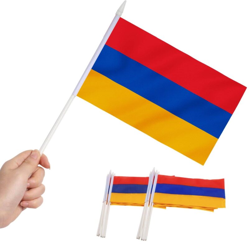 Armenian Stick Flags 5x8 Inch (Pack of 12)