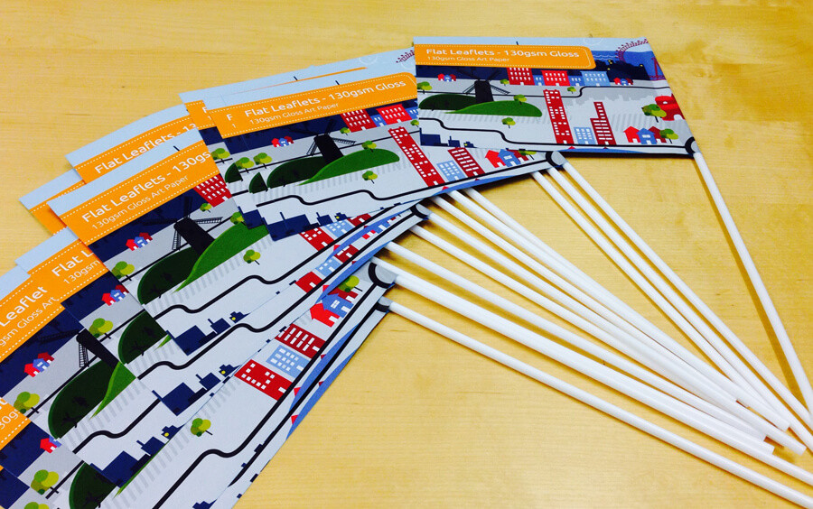 Custom Handheld Stick Flag for Sale Anley Flags