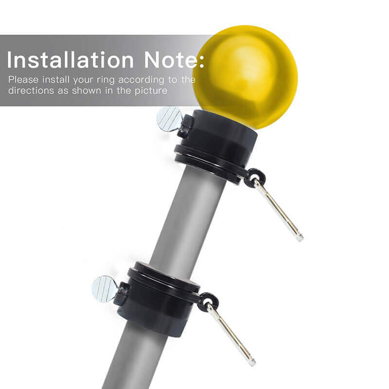 Flag Pole Mounting Ring Clip Anley Flags