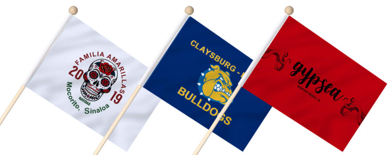 Custom Mini Flag - Personalized Handheld Stick Flag - Anley Flags