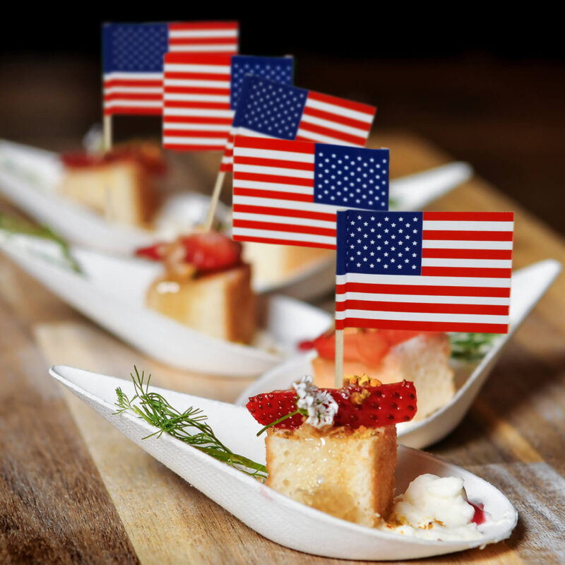 USA Toothpick Flag Cupcakes Toppers (100 pcs) - Image 6