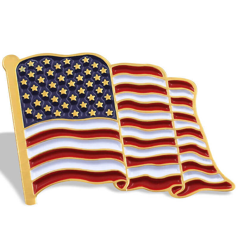 American Flag pin USA SELLER Harley Biker Patriot LIFETIME WARRANTY Lapel   J2-1 