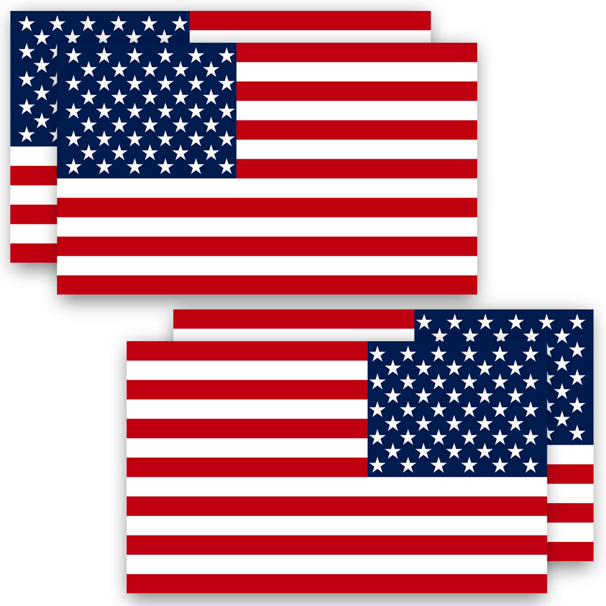 American Flag Car Decal (2 Forward & 2 Reversed) - Anley Flags