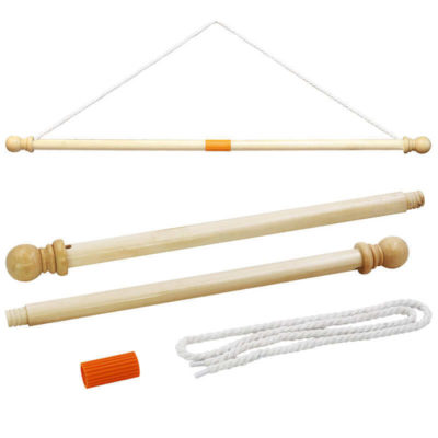 35" Wooden Banner Pole