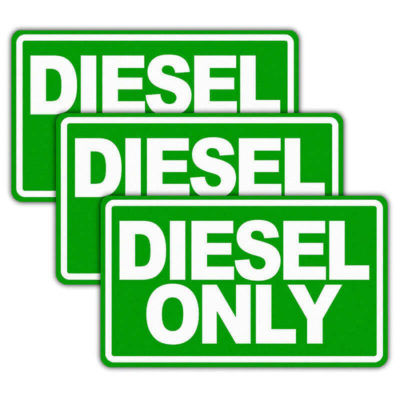 5" X 3" Diesel Only Decal 3Pcs