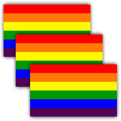 5" X 3" LGBT Pride Decal 3Pcs