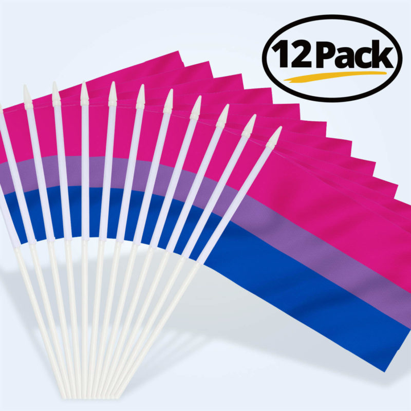Bisexual Pride Stick Flags 5x8 Inch (Pack of 12) - Image 6