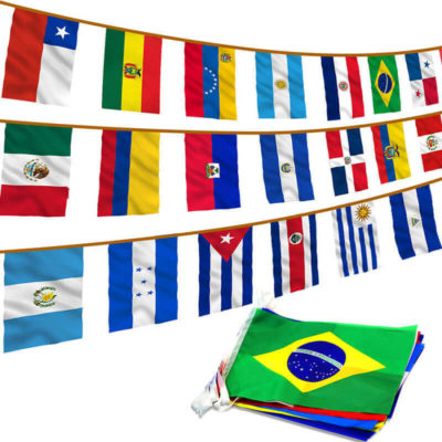 Latin America 20 Countries String Flags