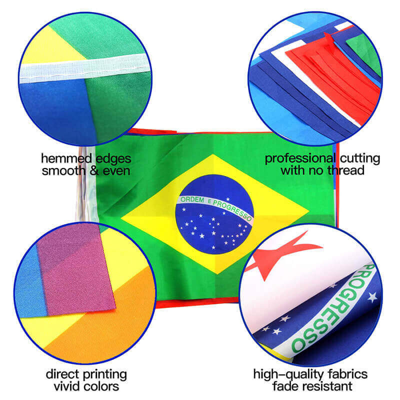 20 Latin American Countries String Flag Bunting Classroom Decor Pendants 30ft 
