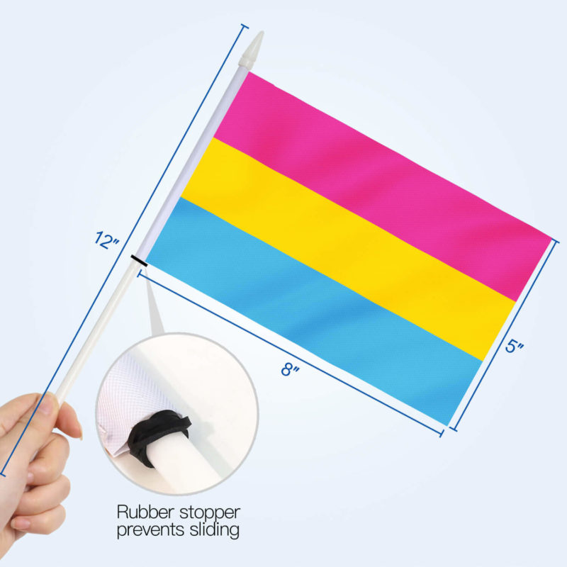 Pansexual Pride Stick Flags 5x8 Inch (Pack of 12) - Image 4
