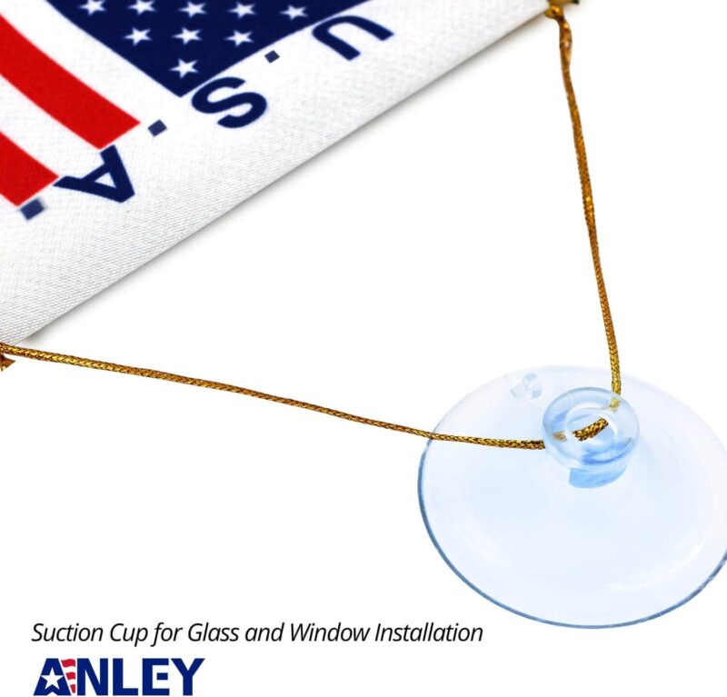 USA Fringy Window Hanging Flag 4X6 Inch - Image 2